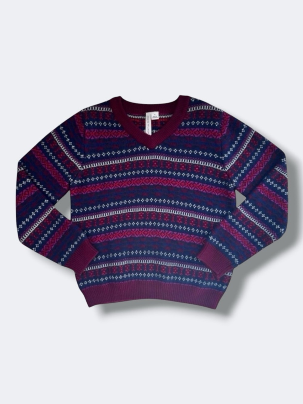 Janie and Jack Sweater Boys Size 6 Navy Fair Isle Winter Holiday Knit Pullover